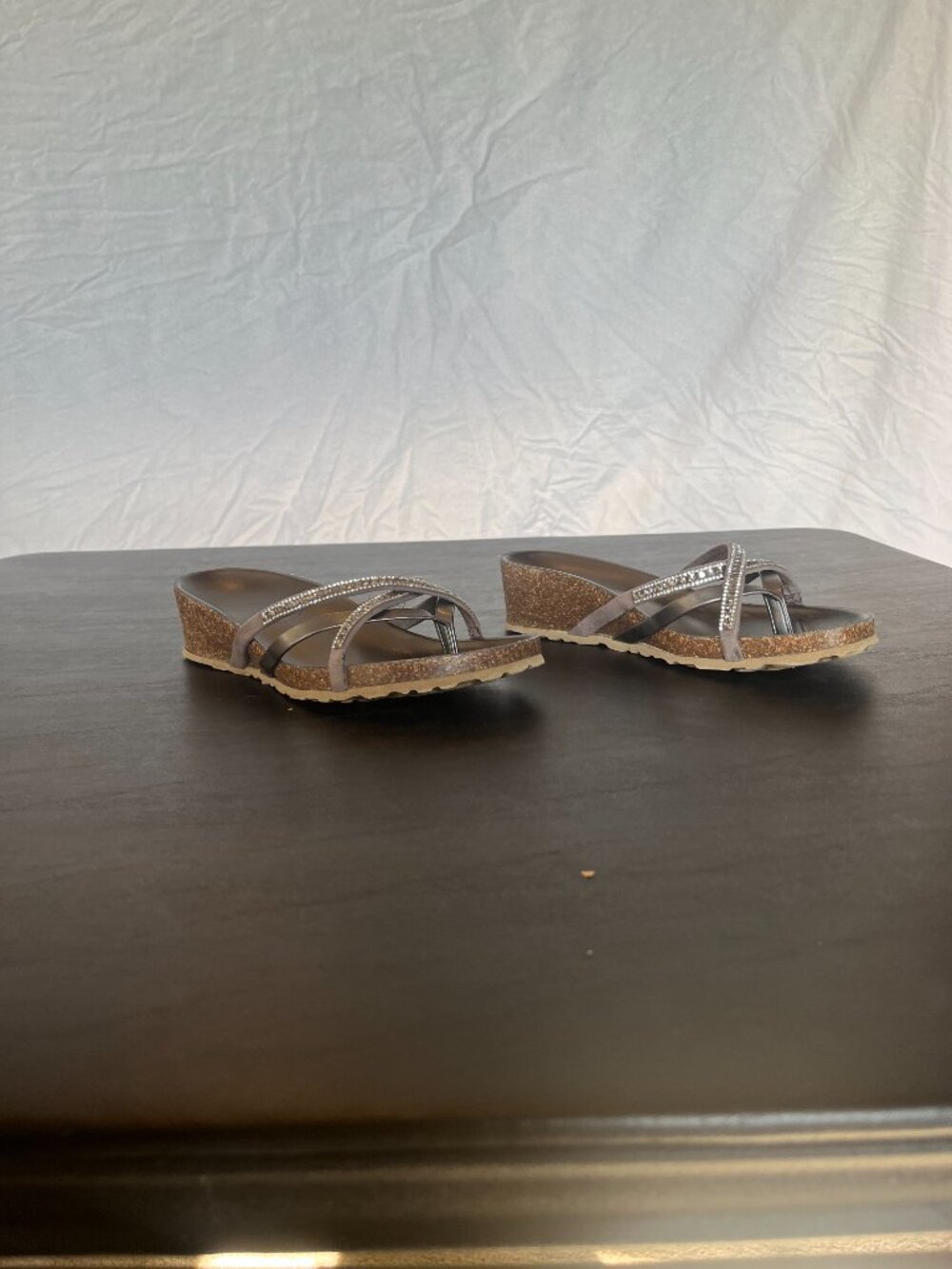 Cristina Francini, 8.5, sandals, Silver with jewels